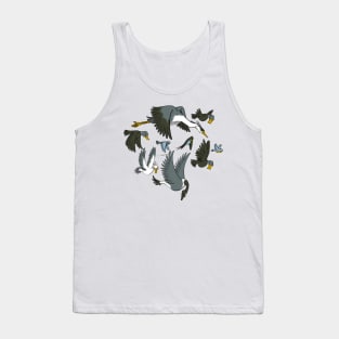 Illustrated Flock of Birds Tank Top